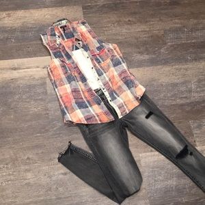 🌻Flannel Tank 🌻